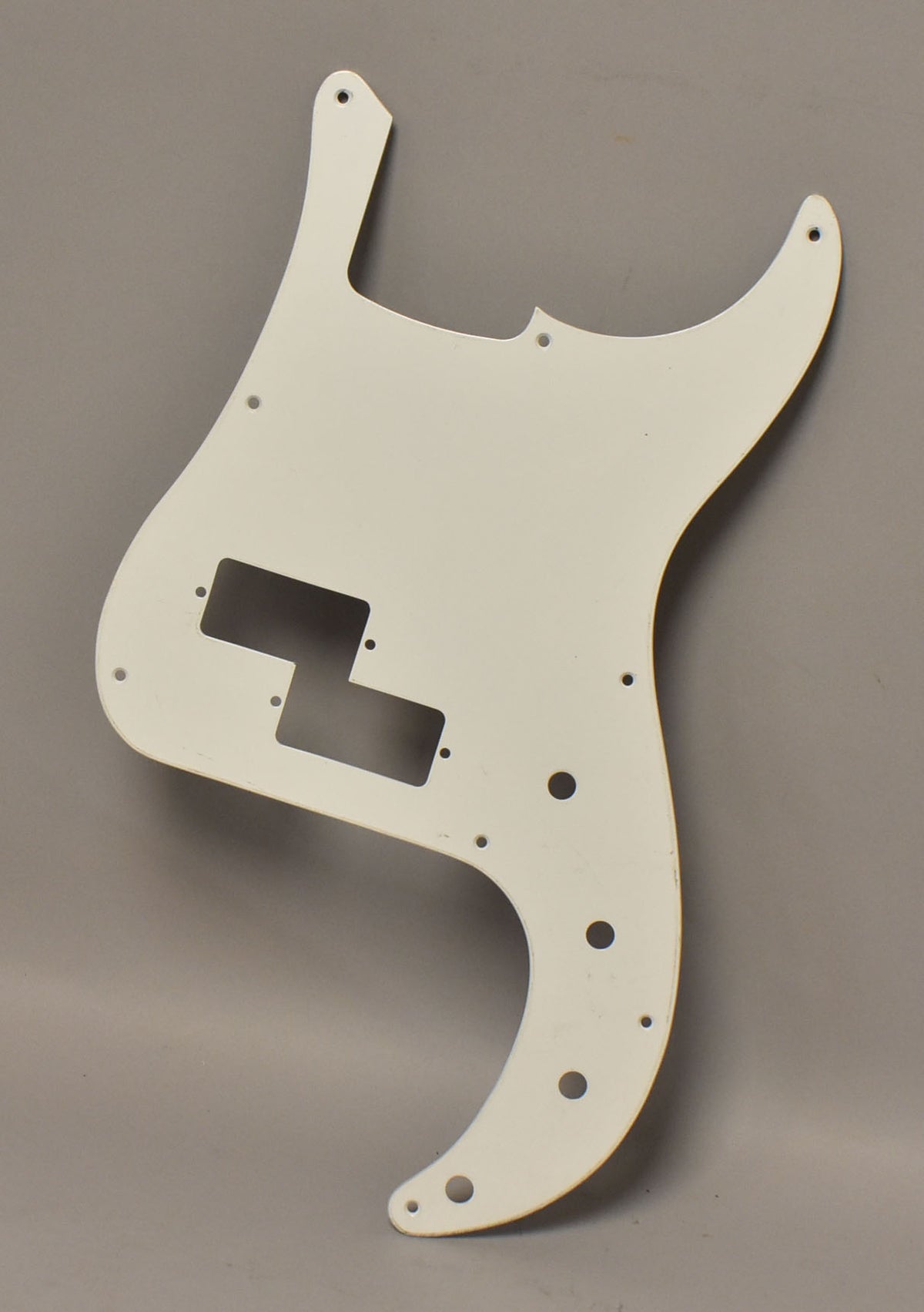 1980s Schecter USA PB P-Style Bass Pickguard 1-Ply Coated Aluminum Whi ...