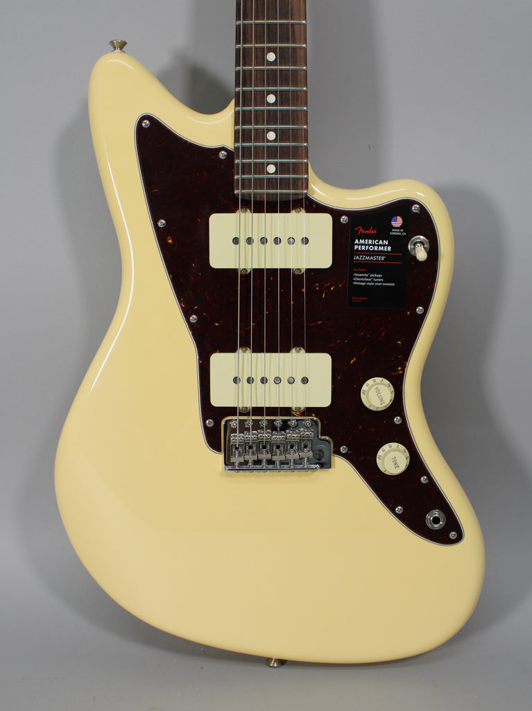 2022 Fender American Performer Jazzmaster In Vintage White Finish w/OSSC