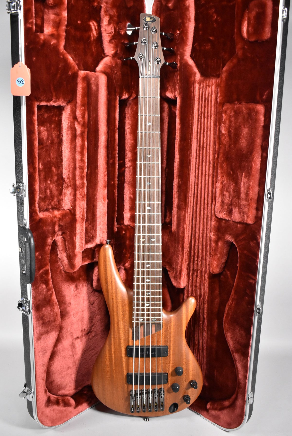 Ibanez Prestige SR5006 Walnut Finish 6 String Bass Guitar w/OHSC 