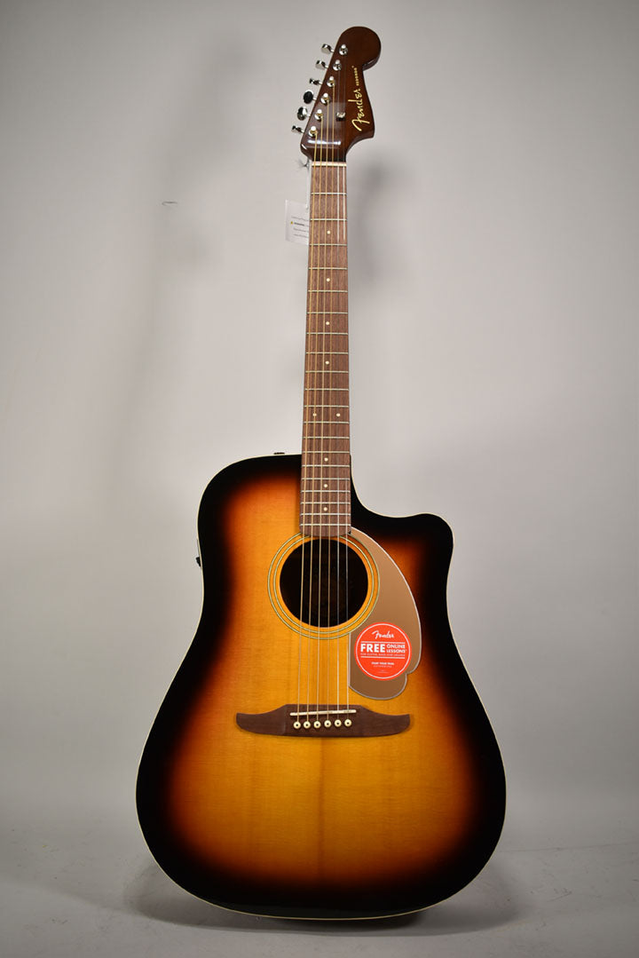 2020 Fender Redondo Player Sunburst Finish Dreadnought Acoustic Guitar